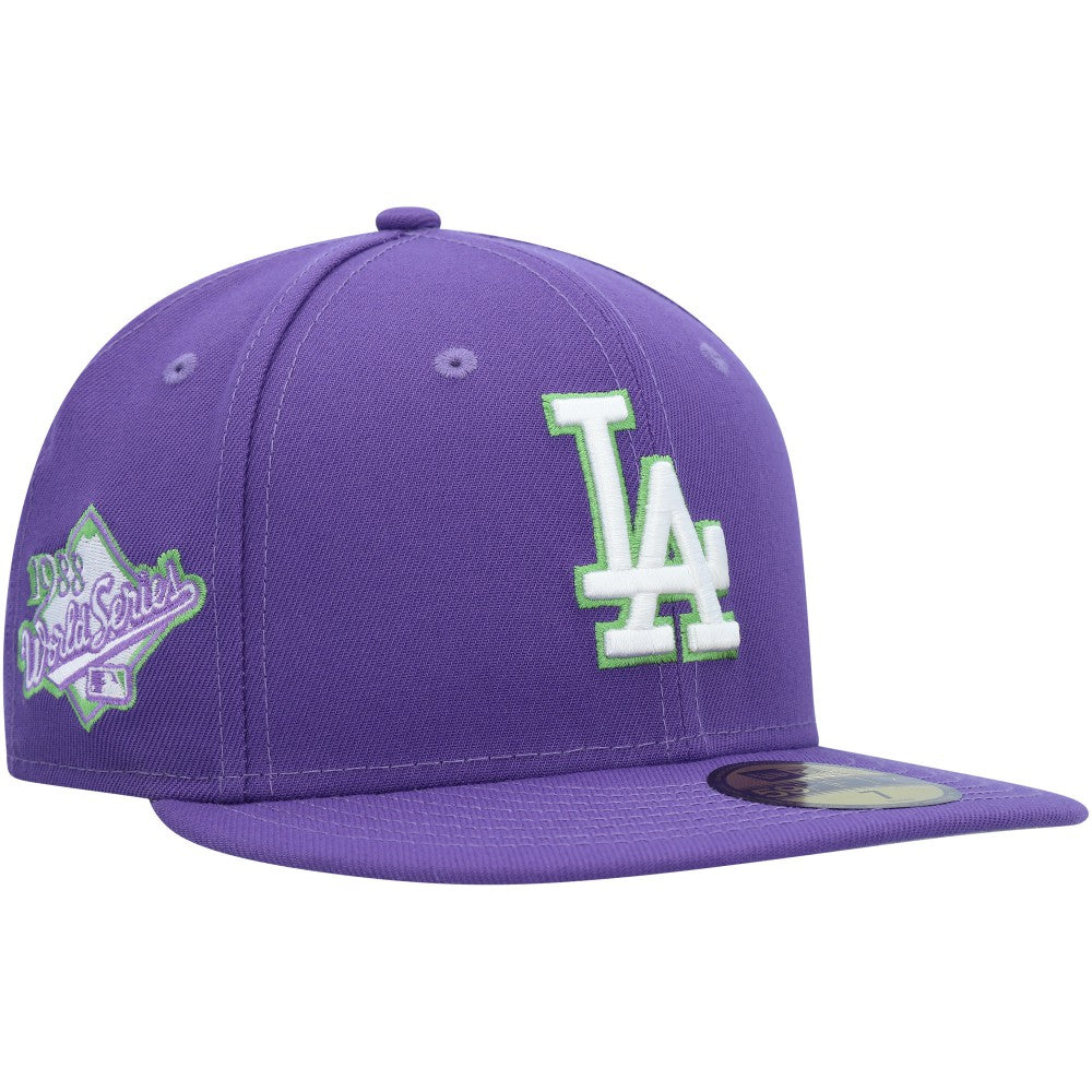 Los Angeles Dodgers New Era Lime Side Patch 59FIFTY Fitted Hat Discount