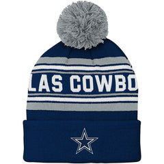 Dallas Cowboys Preschool Jacquard Cuffed Knit Hat with Pom - Navy - NFL