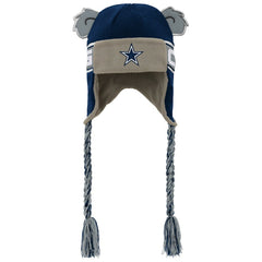 Dallas Cowboys Youth Wordmark Ears Trooper Knit Hat - Navy - NFL