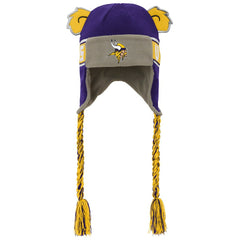 Minnesota Vikings Youth Wordmark Ears Trooper Knit Hat - Purple - NFL