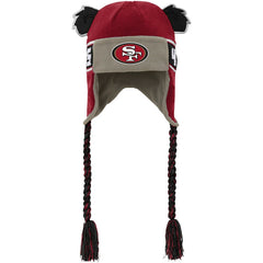San Francisco 49ers Youth Wordmark Ears Trooper Knit Hat - Scarlet - NFL