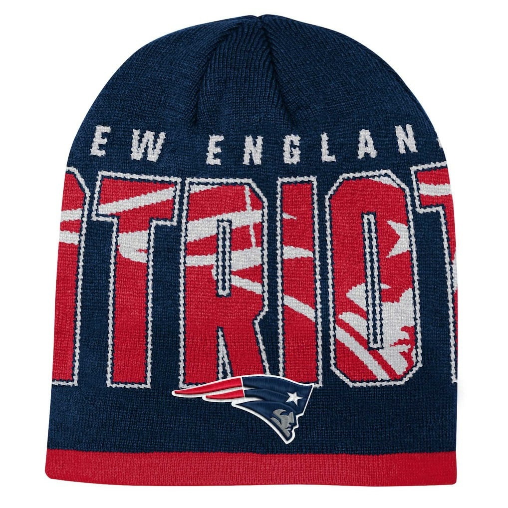 New England Patriots Youth Legacy Beanie - Navy - NFL