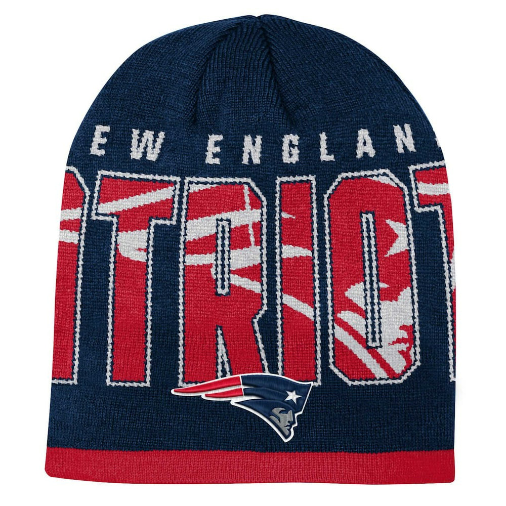 New England Patriots Youth Legacy Beanie - Navy - NFL