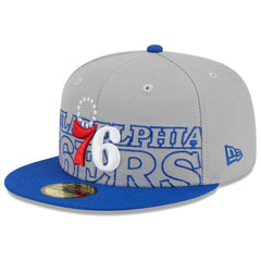 New Era Philadelphia 76ers 2023 NBA Draft Two-Tone 59FIFTY Fitted Hat Gray/Royal