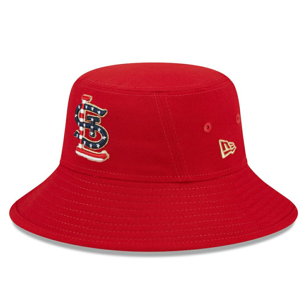 St. Louis Cardinals New Era 2023 Fourth of July Bucket Hat Discount