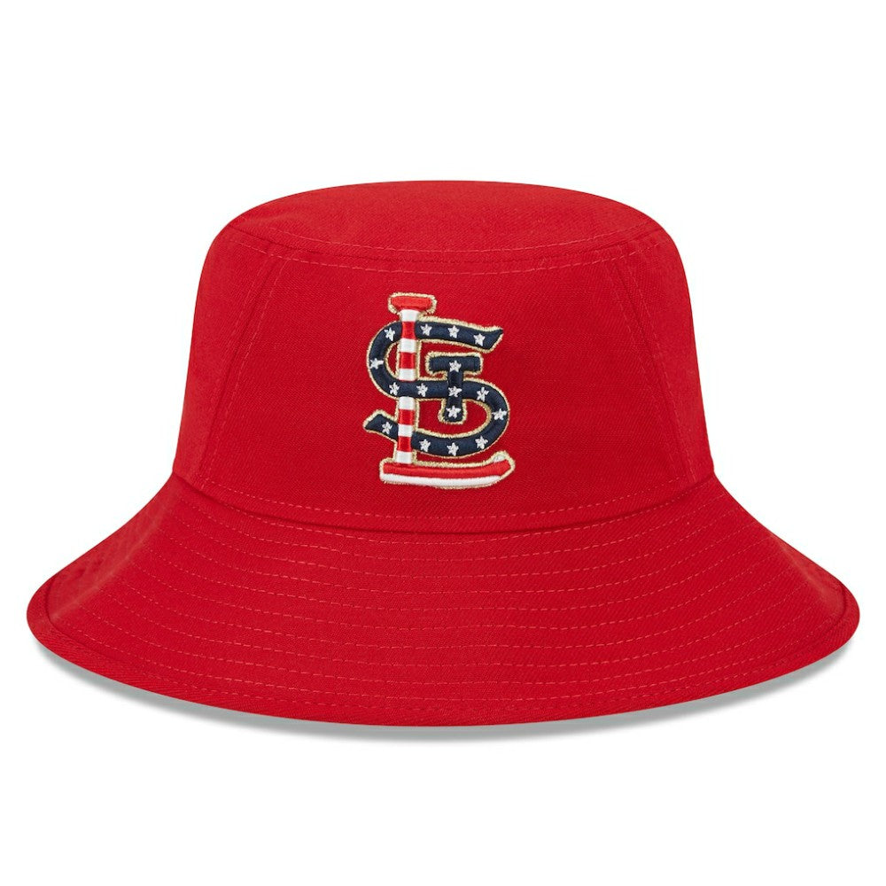St. Louis Cardinals New Era 2023 Fourth of July Bucket Hat Discount
