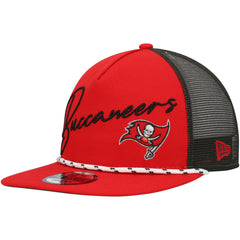 Tampa Bay Buccaneers New Era Script Logo Golfer 9FIFTY Snapback Hat - Red - NFL