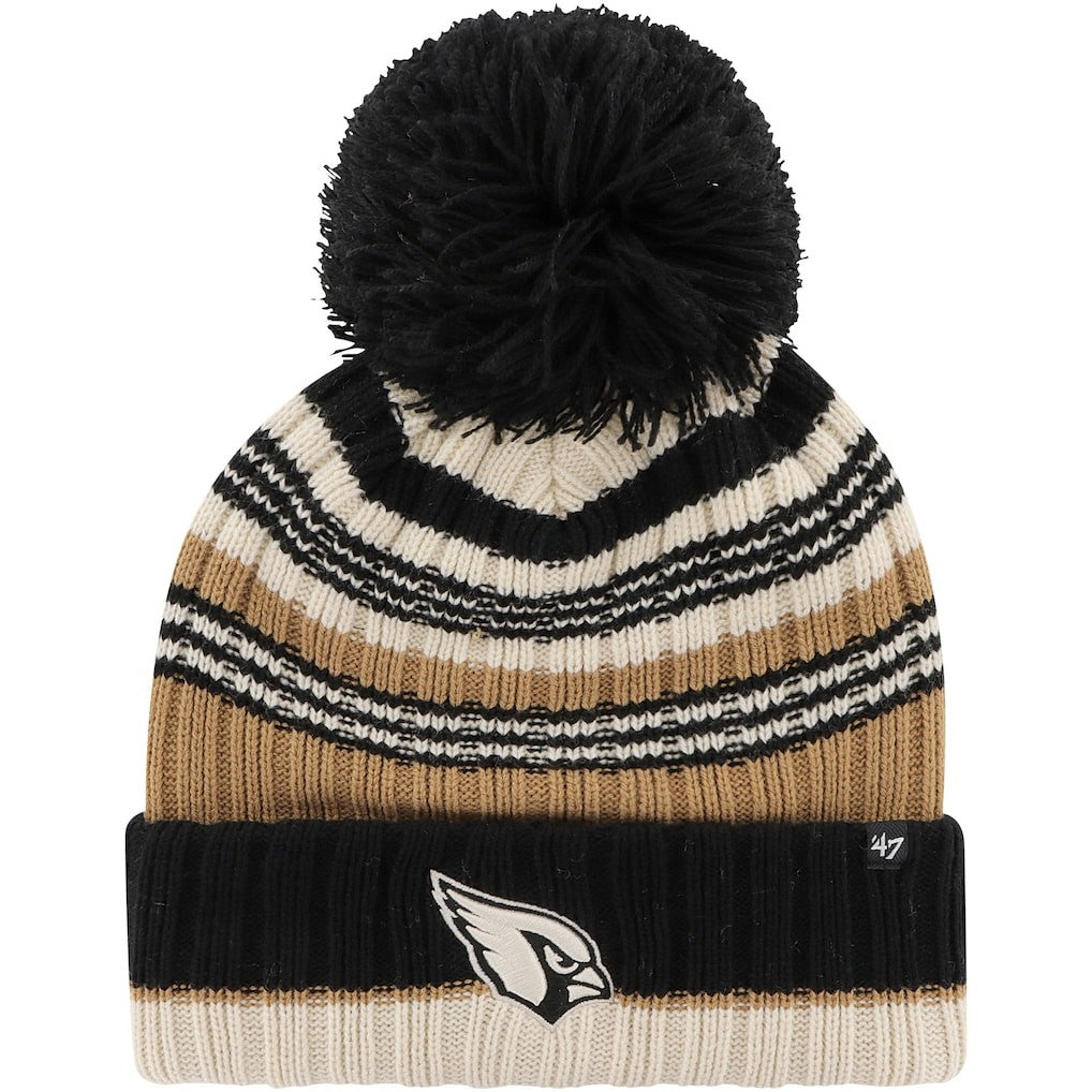 Arizona Cardinals '47 Women's Barista Cuffed Knit Hat with Pom - Natural - 47 brand
