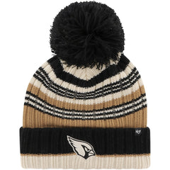 Arizona Cardinals '47 Women's Barista Cuffed Knit Hat with Pom - Natural - 47 brand