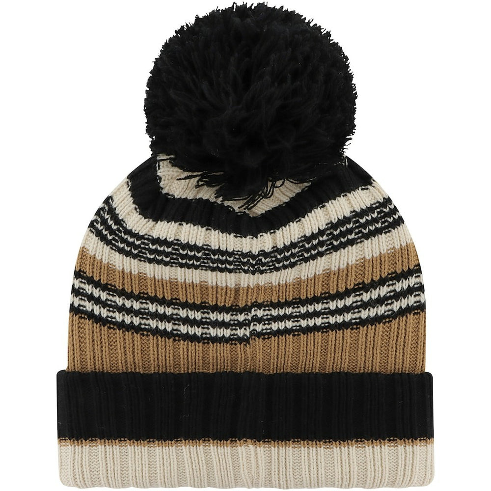 Las Vegas Raiders '47 Women's Barista Cuffed Knit Hat with Pom - Natural - 47 brand