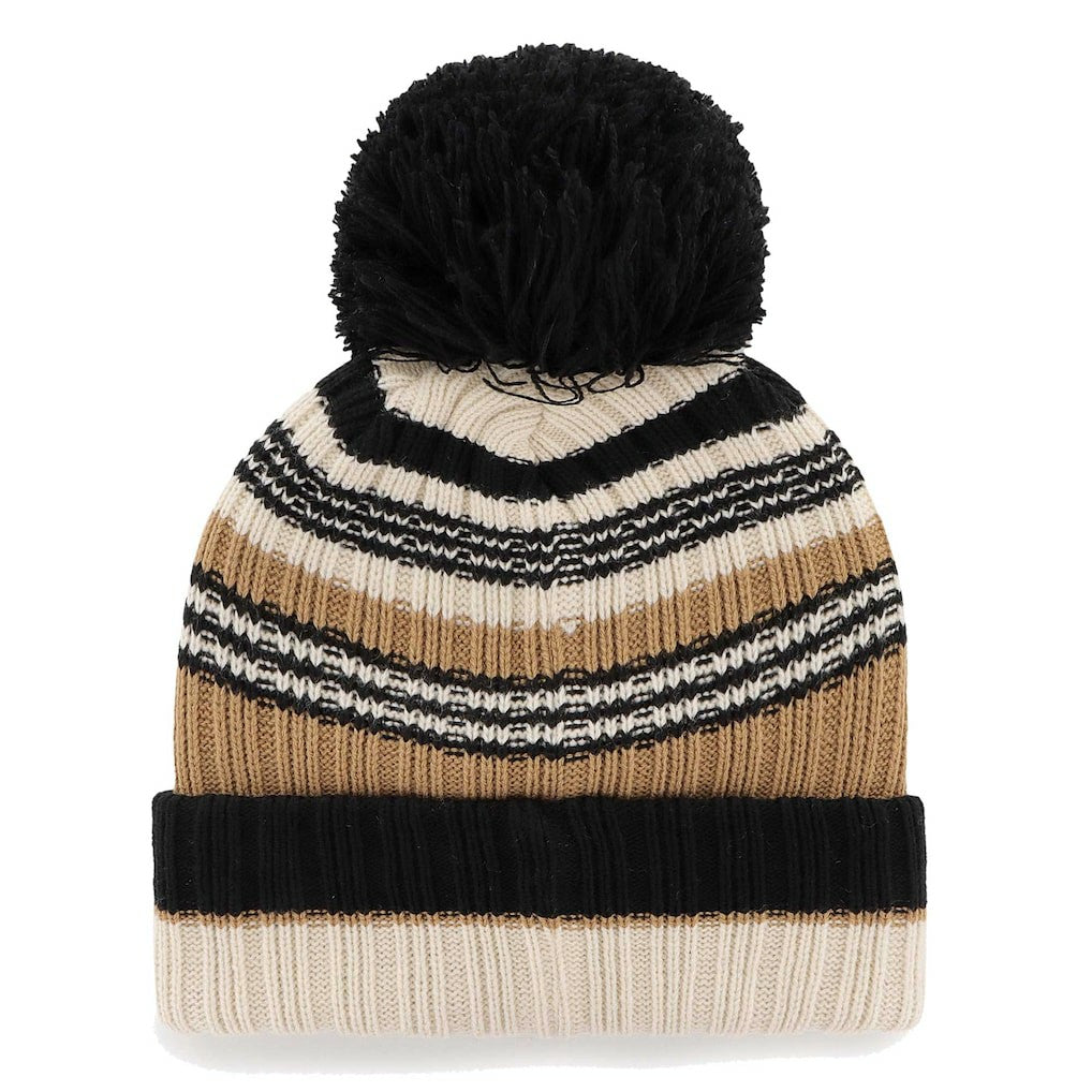 Minnesota Vikings '47 Women's Barista Cuffed Knit Hat with Pom - Natural - 47 brand