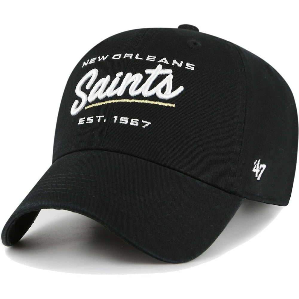 New Orleans Saints '47 Women's Sidney Clean Up Adjustable Hat - Black - 47 brand