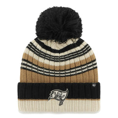 Tampa Bay Buccaneers '47 Women's Barista Cuffed Knit Hat with Pom - Natural - 47 brand