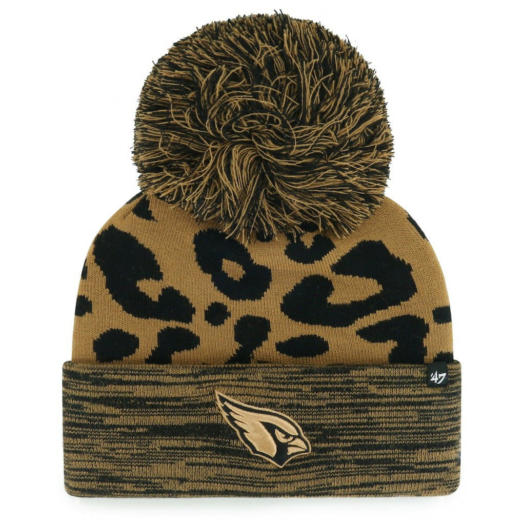 Arizona Cardinals '47 Women's Rosette Cuffed Knit Hat with Pom - Brown - 47 brand