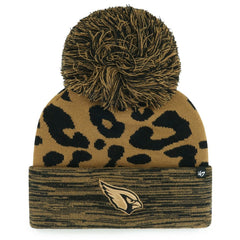 Arizona Cardinals '47 Women's Rosette Cuffed Knit Hat with Pom - Brown - 47 brand
