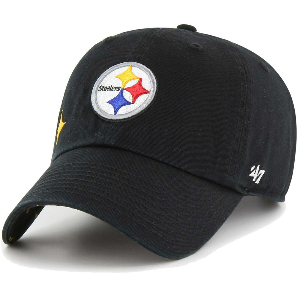 Pittsburgh Steelers '47 Women's Confetti Icon Clean Up Adjustable Hat - Black - 47 brand