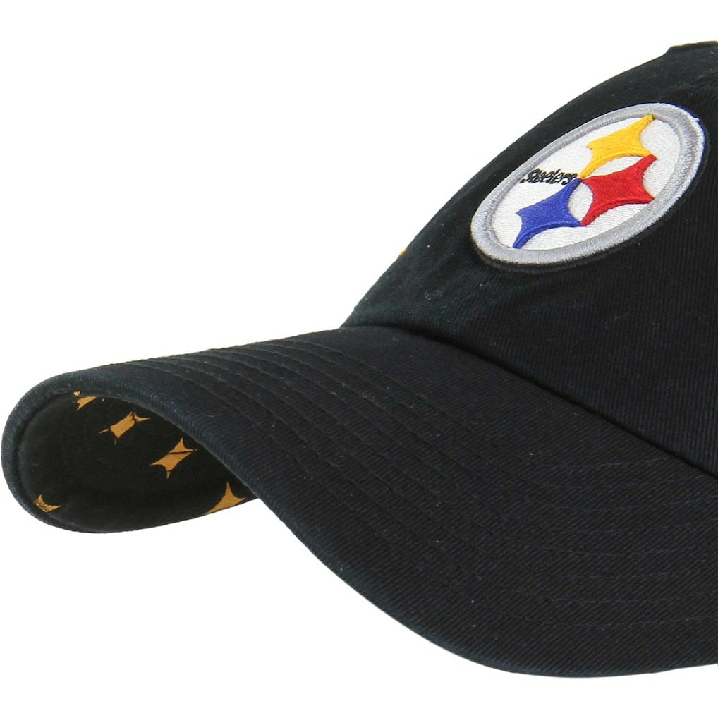 Pittsburgh Steelers '47 Women's Confetti Icon Clean Up Adjustable Hat - Black - 47 brand