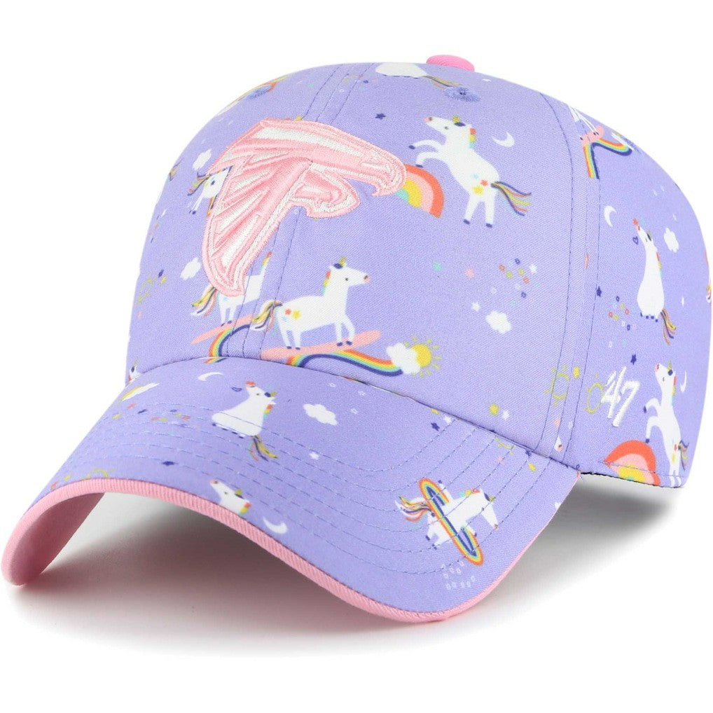 Atlanta Falcons '47 Girls Preschool Unicorn Clean Up Adjustable Hat - Lavender - 47 brand