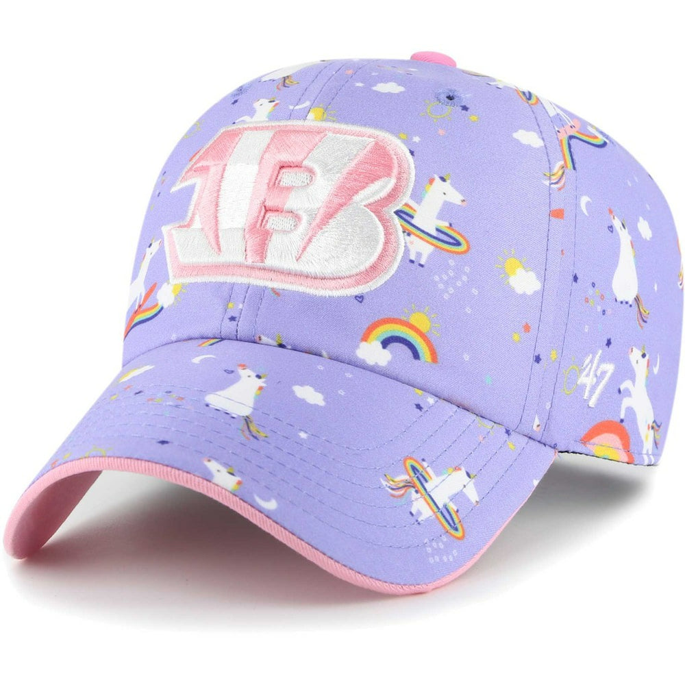 Cincinnati Bengals '47 Girls Preschool Unicorn Clean Up Adjustable Hat - Lavender - 47 brand