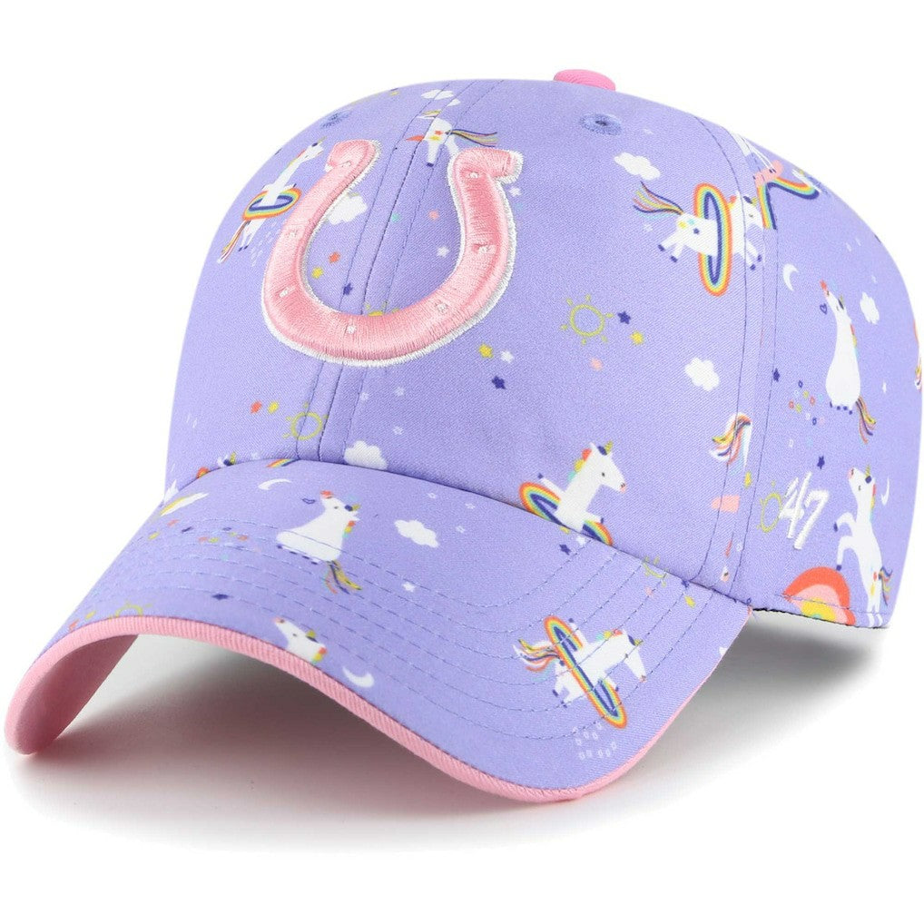 Indianapolis Colts '47 Girls Preschool Unicorn Clean Up Adjustable Hat - Lavender - 47 brand