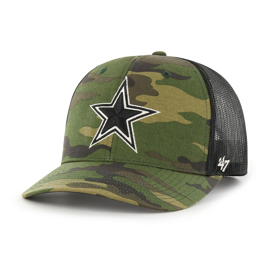 Dallas Cowboys '47 Trucker Adjustable Hat - Camo - 47 brand