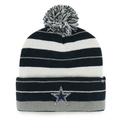 Dallas Cowboys '47 Powerline Cuffed Knit Hat with Pom - Navy - 47 brand