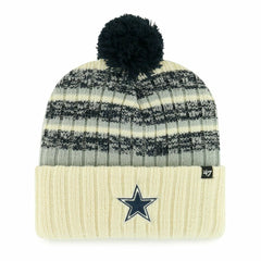 Dallas Cowboys '47 Tavern Cuffed Knit Hat with Pom - Cream - 47 brand