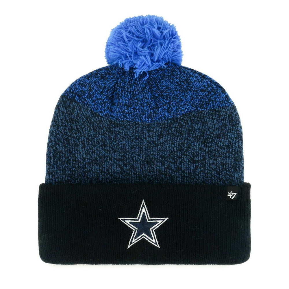 Dallas Cowboys '47 Dark Freeze Cuffed Knit Hat with Pom - Navy - 47 brand