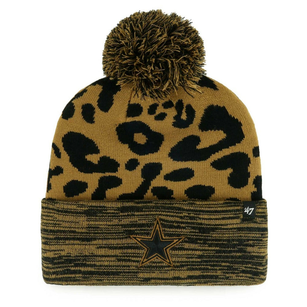 Dallas Cowboys '47 Women's Rosette Cuffed Knit Hat with Pom - Tan - 47 brand