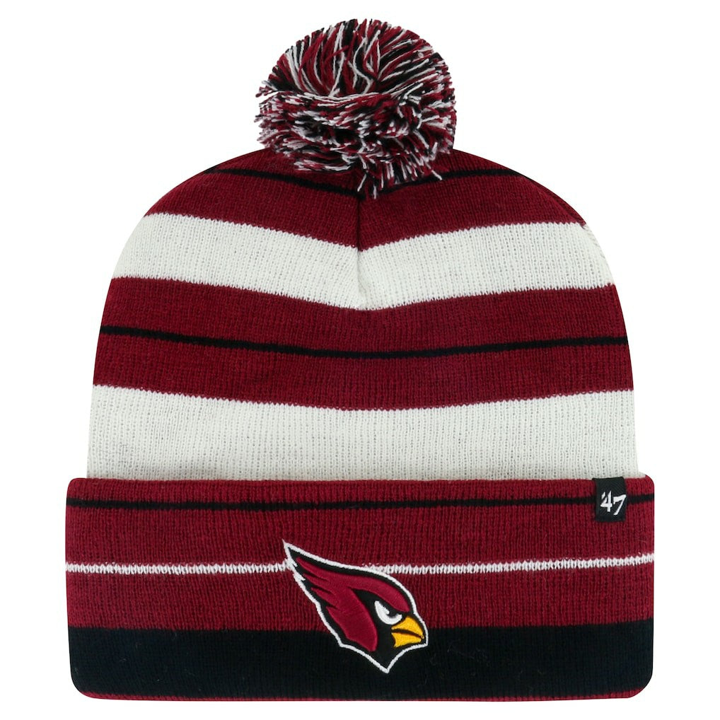Arizona Cardinals '47 Powerline Cuffed Knit Hat with Pom - Cardinal - 47 brand