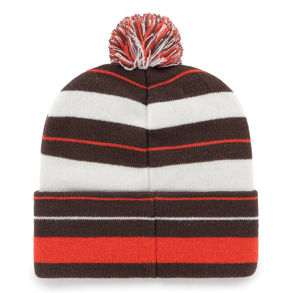 Cleveland Browns '47 Powerline Cuffed Knit Hat with Pom - Brown - 47 brand