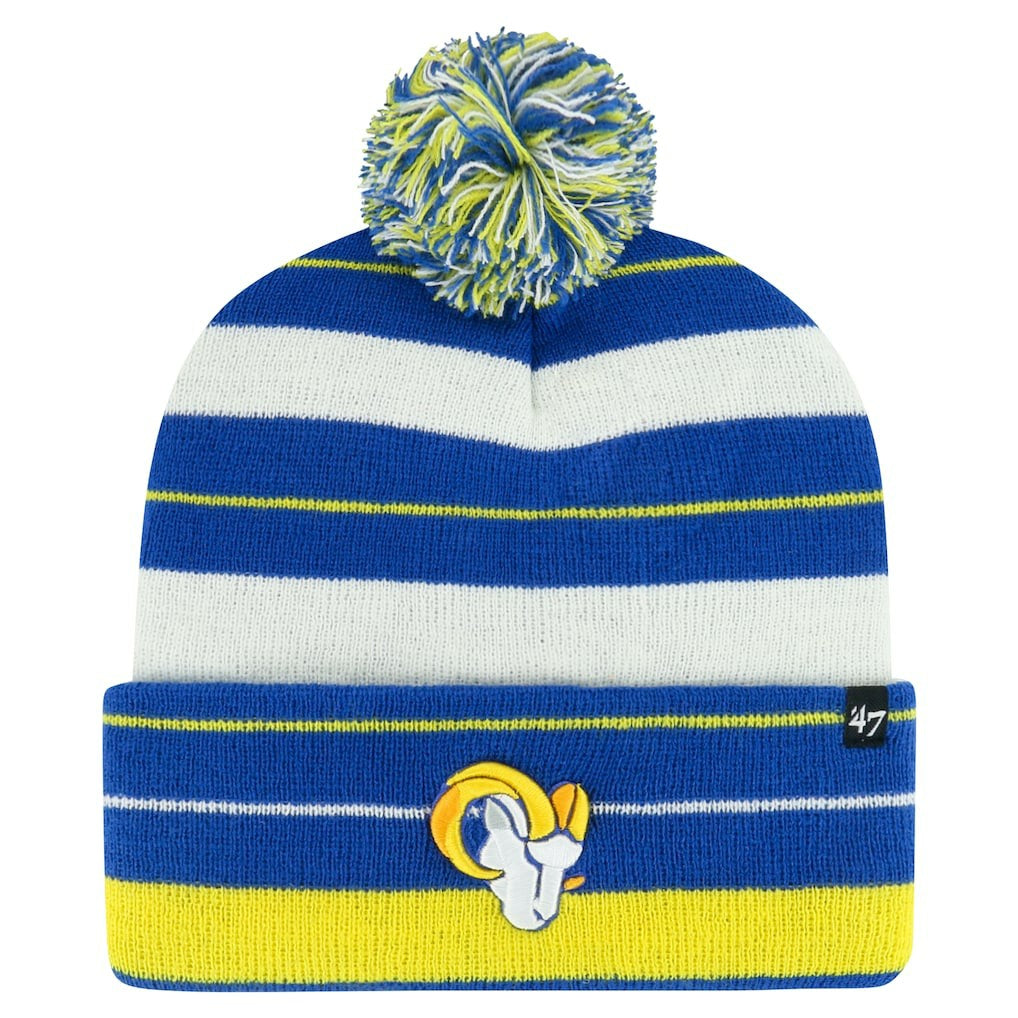 Los Angeles Rams '47 Powerline Cuffed Knit Hat with Pom - Royal - 47 brand