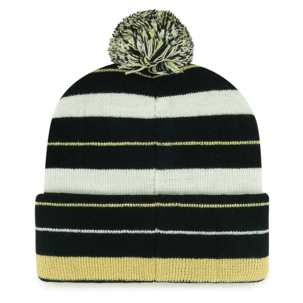 New Orleans Saints '47 Powerline Cuffed Knit Hat with Pom - Black - 47 brand