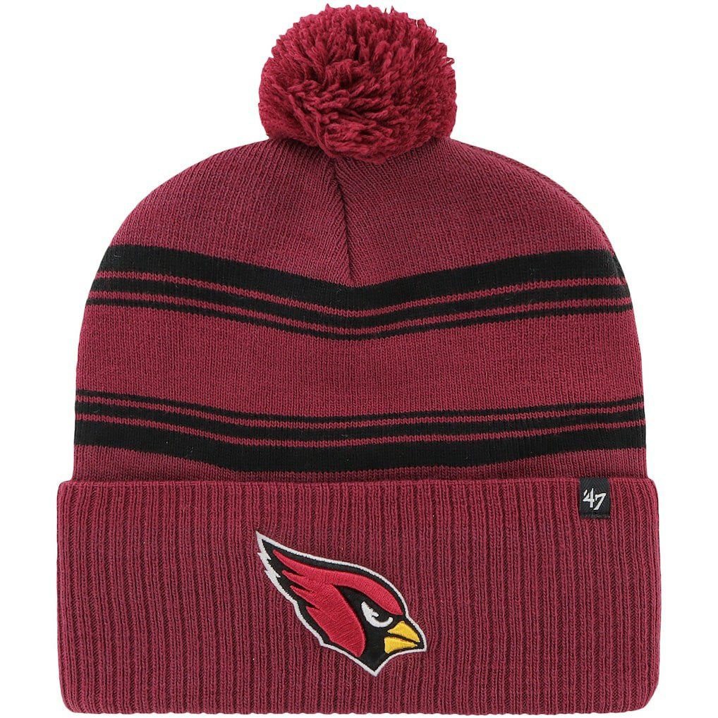 Arizona Cardinals '47 Fadeout Cuffed Knit Hat with Pom - Cardinal - 47 brand
