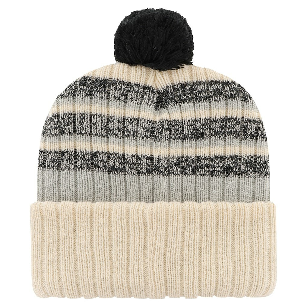 Las Vegas Raiders '47 Tavern Cuffed Knit Hat with Pom - Natural - 47 brand