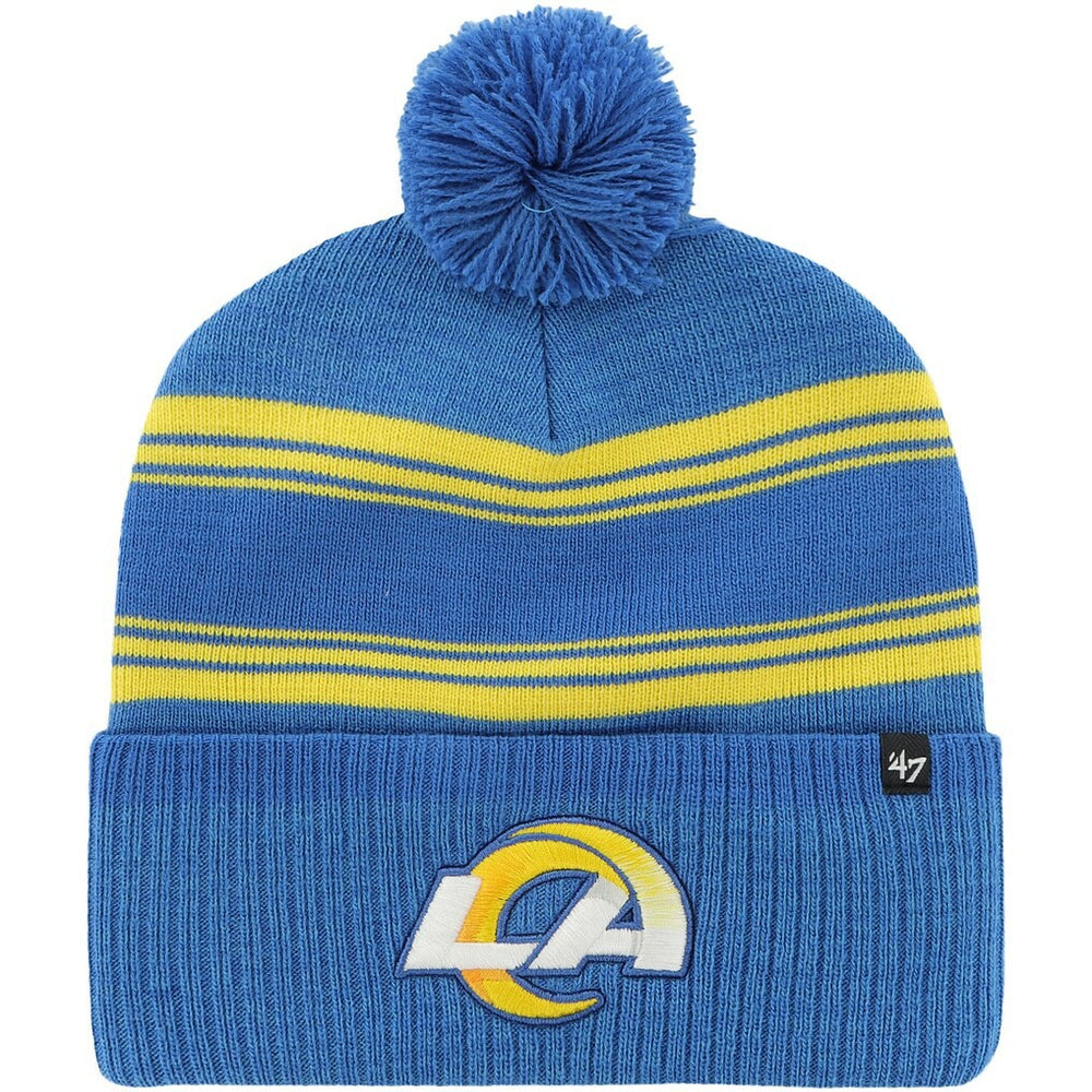 Los Angeles Rams '47 Fadeout Cuffed Knit Hat with Pom - Royal - 47 brand