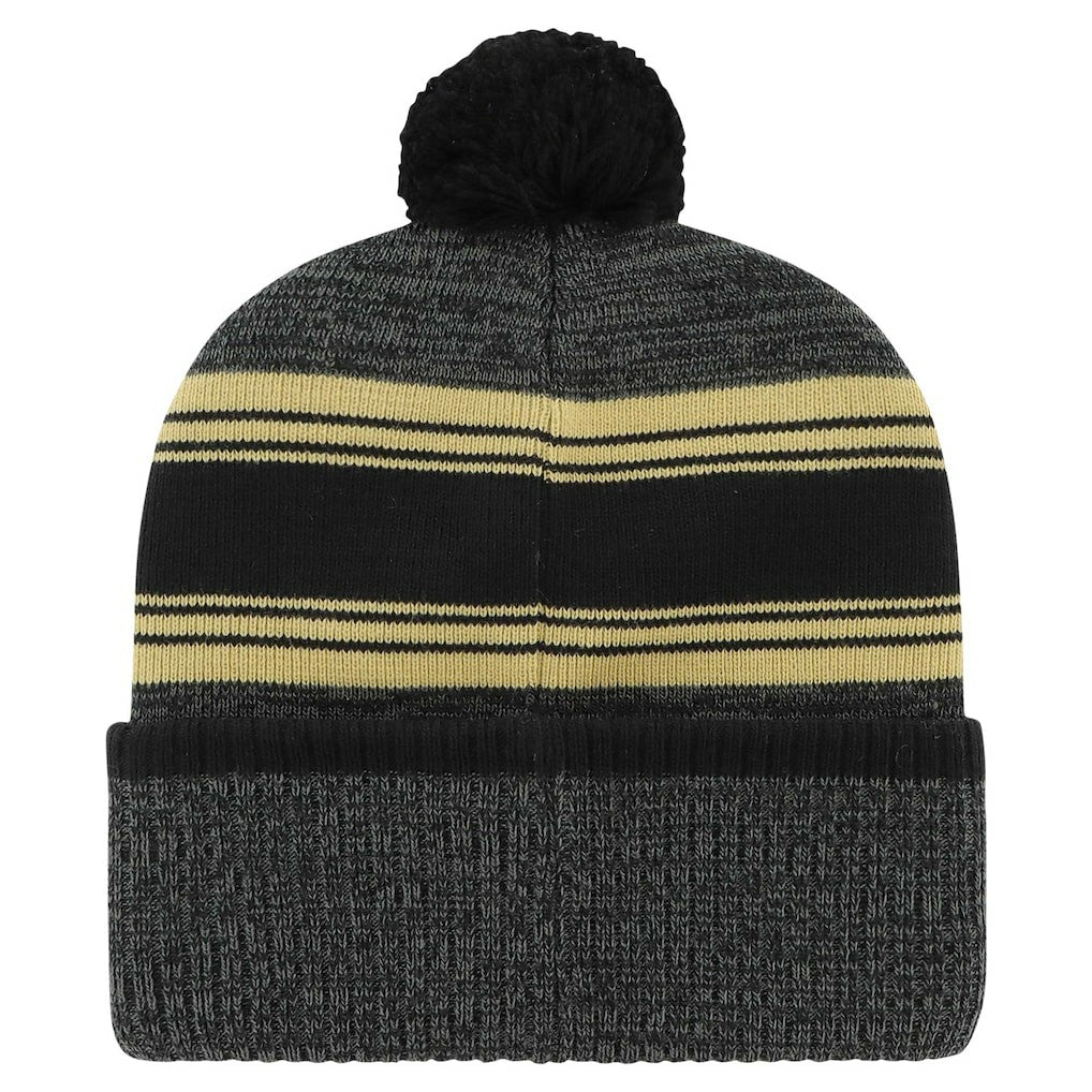 New Orleans Saints '47 Fadeout Cuffed Knit Hat with Pom - Black - 47 brand
