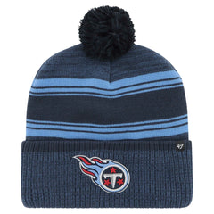 Tennessee Titans '47 Fadeout Cuffed Knit Hat with Pom - Navy - 47 brand