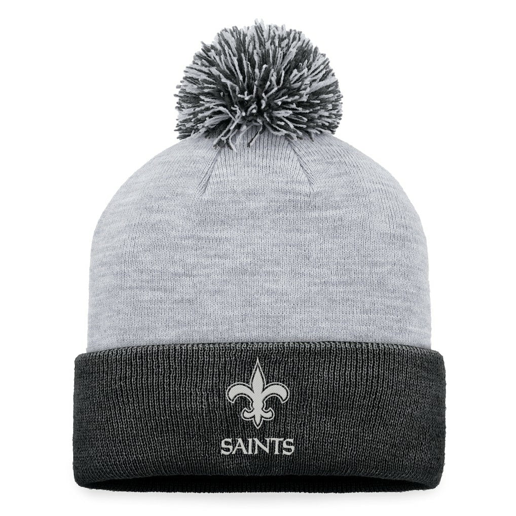 New Orleans Saints Women's Cuffed Knit Hat with Pom - Gray - Fanatics