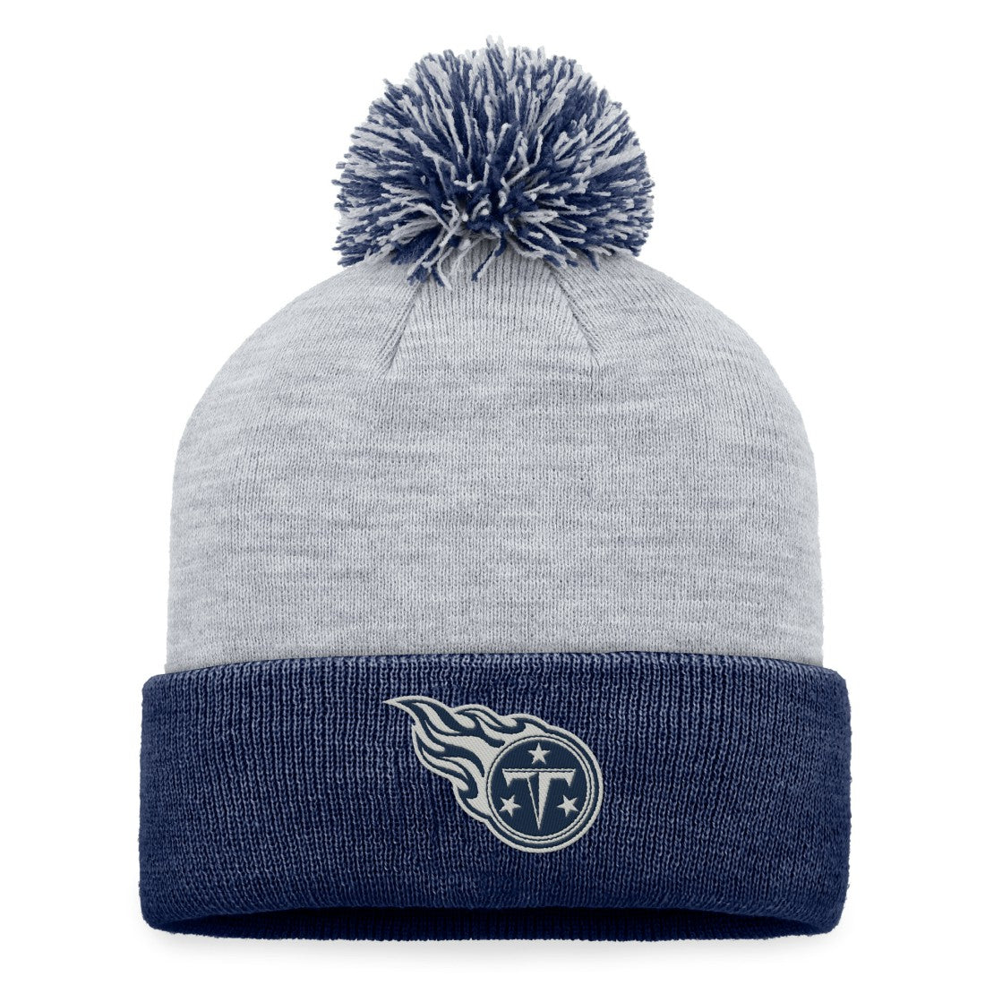 Tennessee Titans Women's Cuffed Knit Hat with Pom - Gray - Fanatics