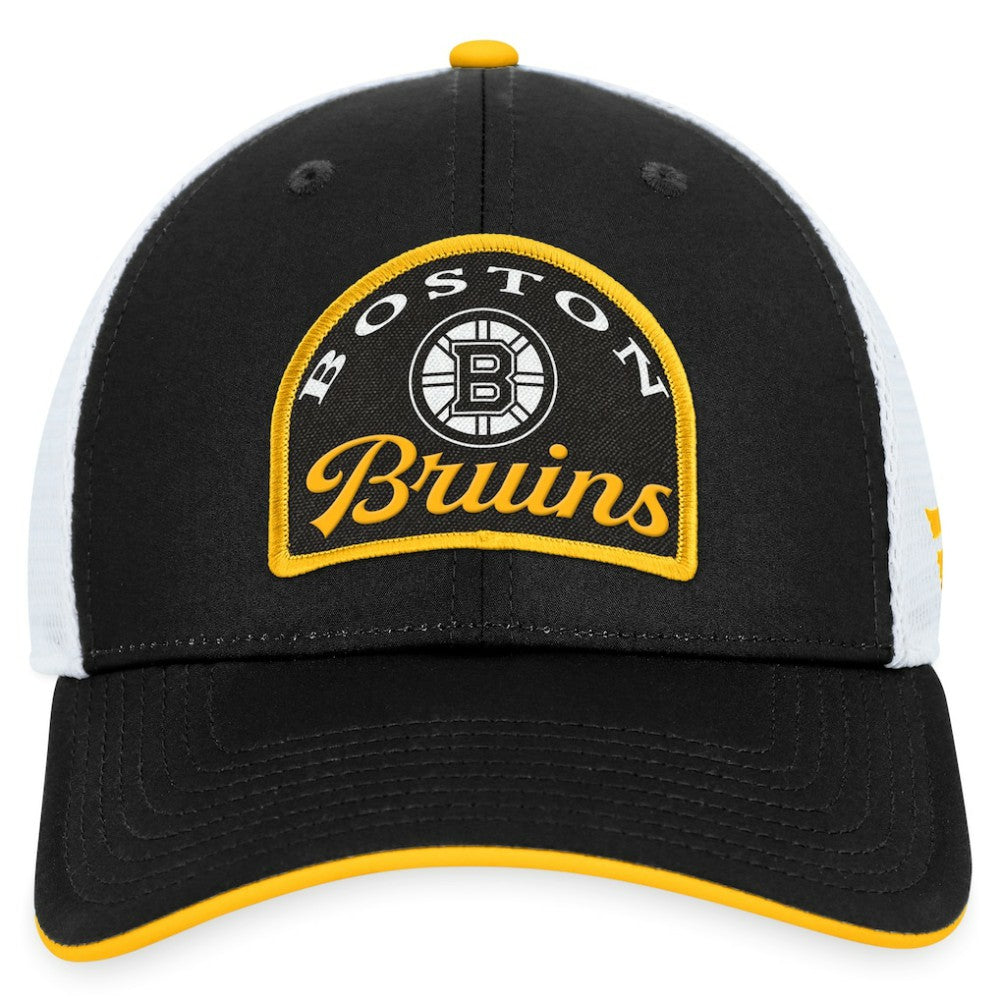 Boston Bruins Fanatics Fundamental Adjustable Hat - Black/White | Fanatics near me