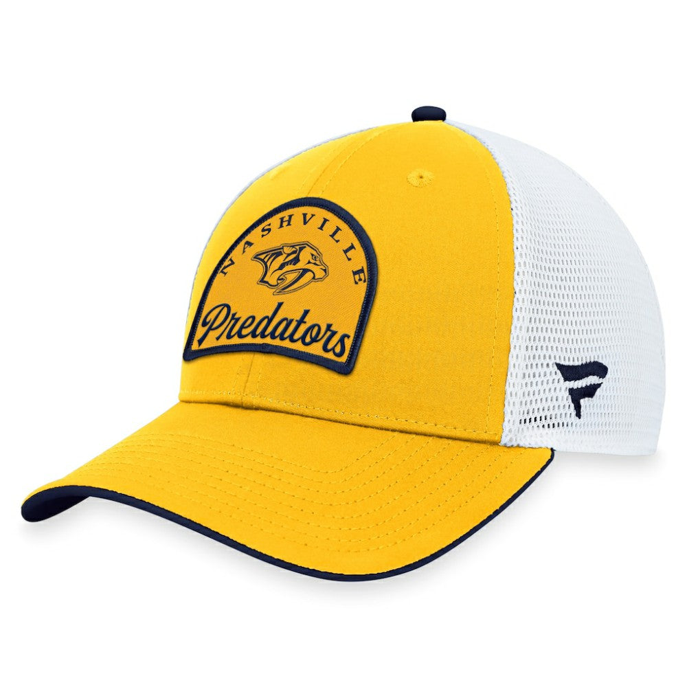 Nashville Predators Fanatics Fundamental Adjustable Hat - Gold/White | Fanatics Lifestyle