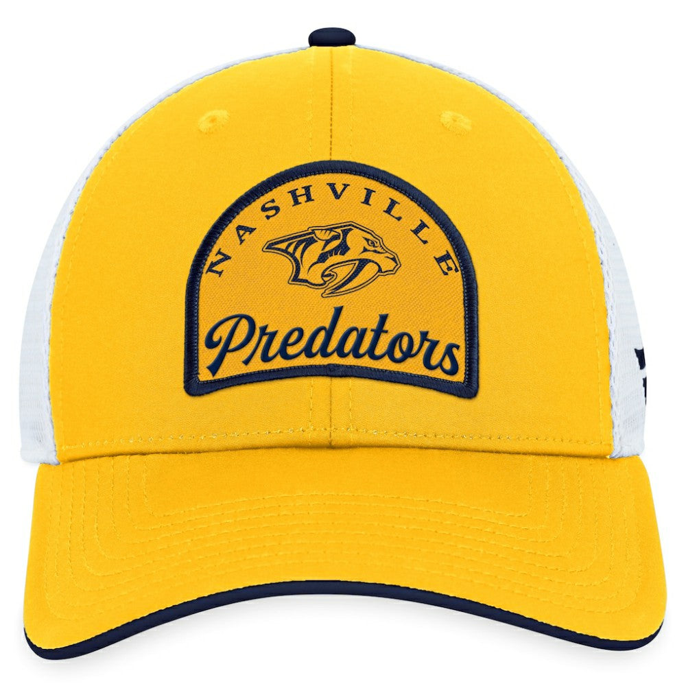 Nashville Predators Fanatics Fundamental Adjustable Hat - Gold/White | Fanatics Lifestyle