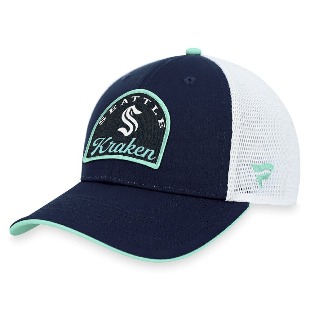 Seattle Kraken Fanatics Fundamental Adjustable Hat - Deep Sea Blue/White | Fanatics sale