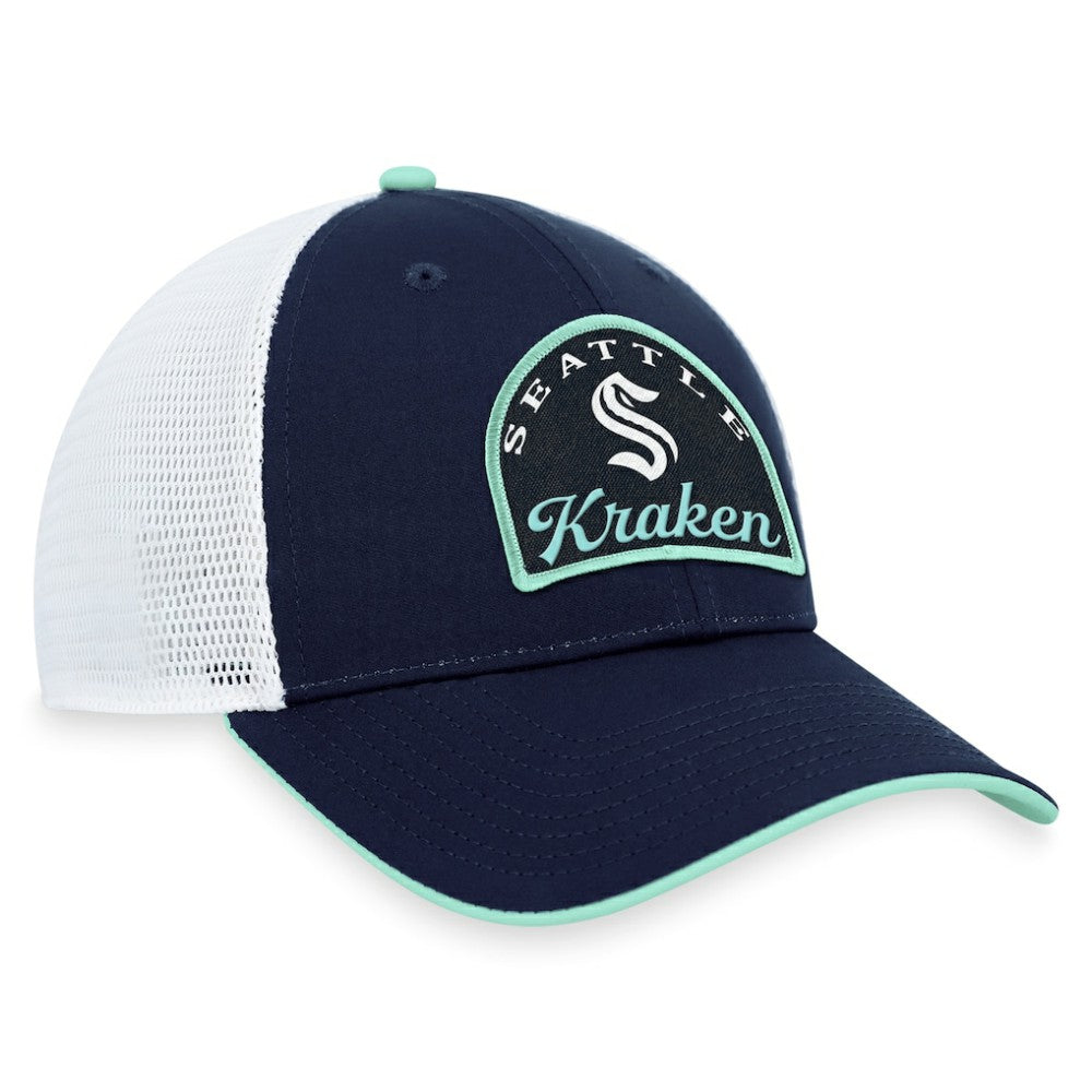 Seattle Kraken Fanatics Fundamental Adjustable Hat - Deep Sea Blue/White | Fanatics sale