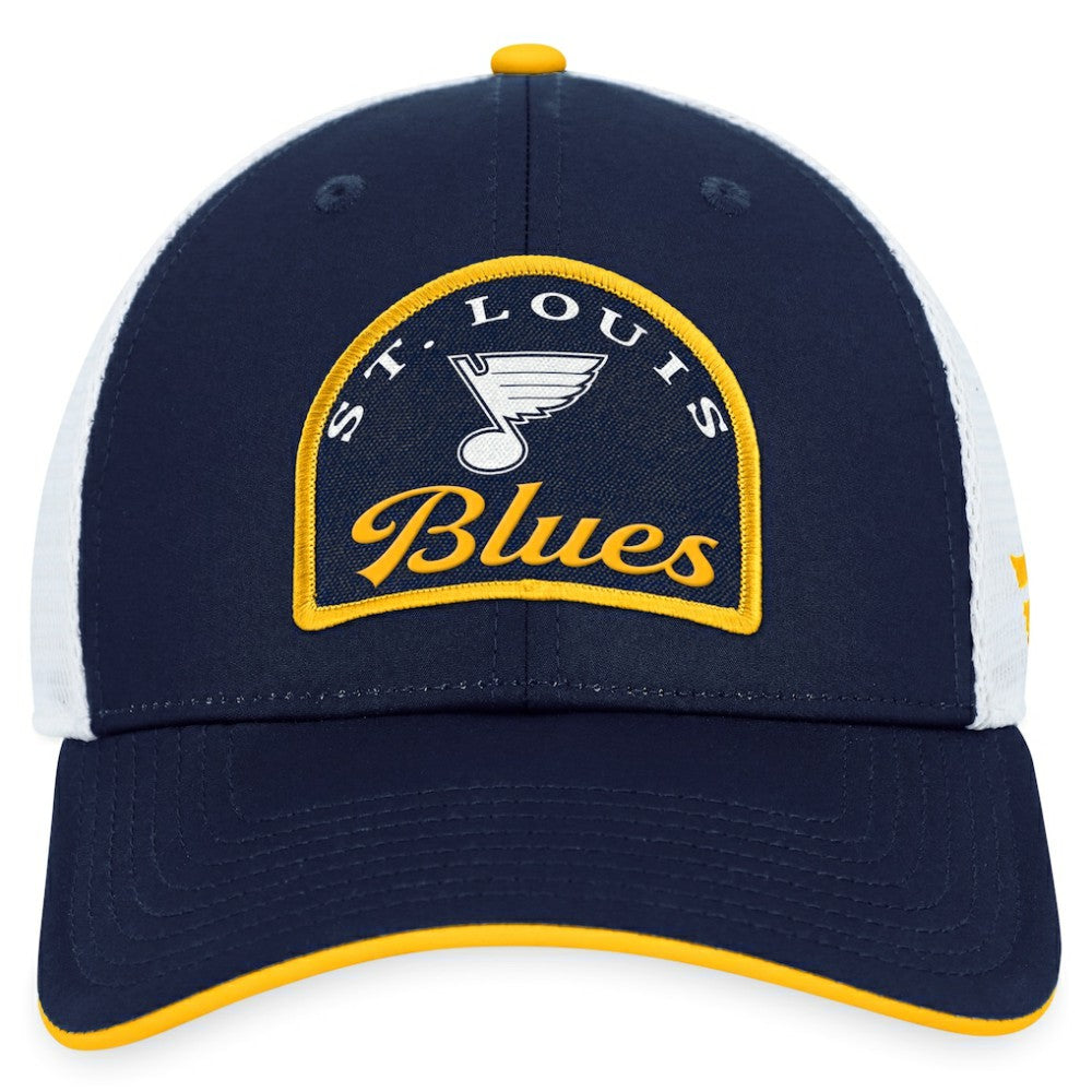 St. Louis Blues Fanatics Fundamental Adjustable Hat - Navy/White | Fanatics sale