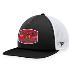 Chicago Blackhawks Fanatics Foam Front Patch Trucker Snapback Hat - Black/White | Fanatics discount