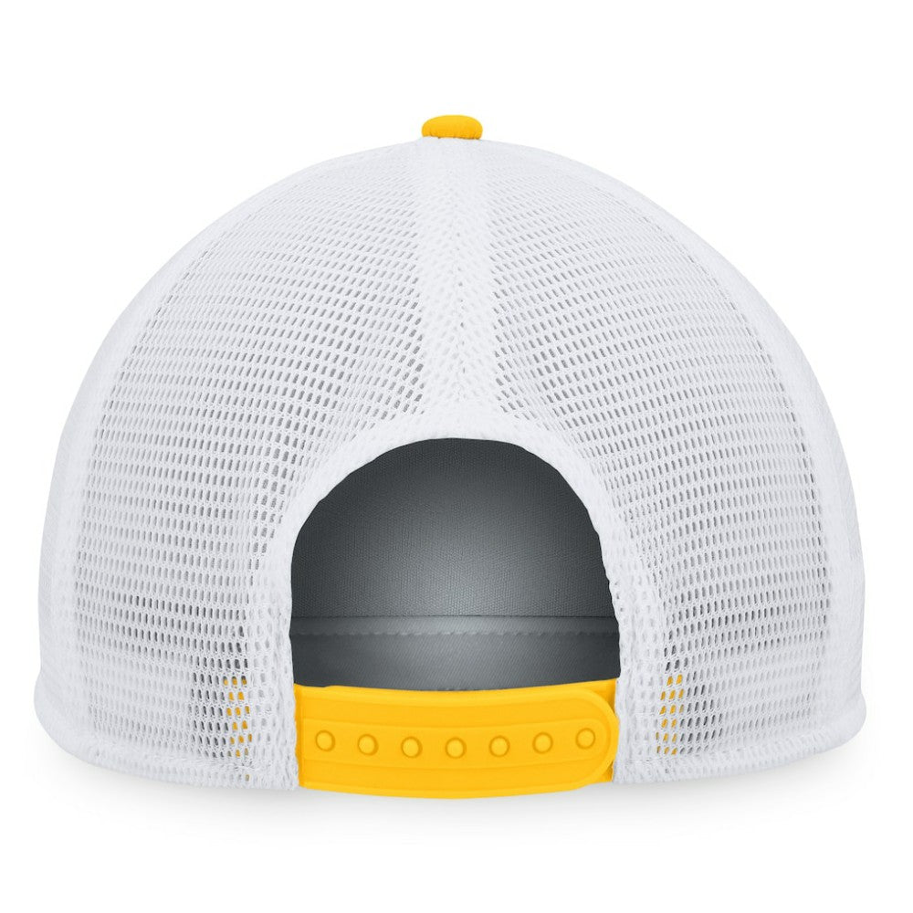 Nashville Predators Fanatics Foam Front Patch Trucker Snapback Hat - Gold/White | Fanatics Lifestyle