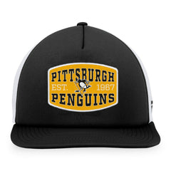 Pittsburgh Penguins Fanatics Foam Front Patch Trucker Snapback Hat - Black/White | Fanatics on sale