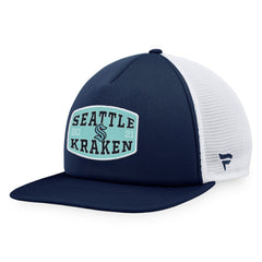 Seattle Kraken Fanatics Foam Front Patch Trucker Snapback Hat - Deep Sea Blue/White | Fanatics discount